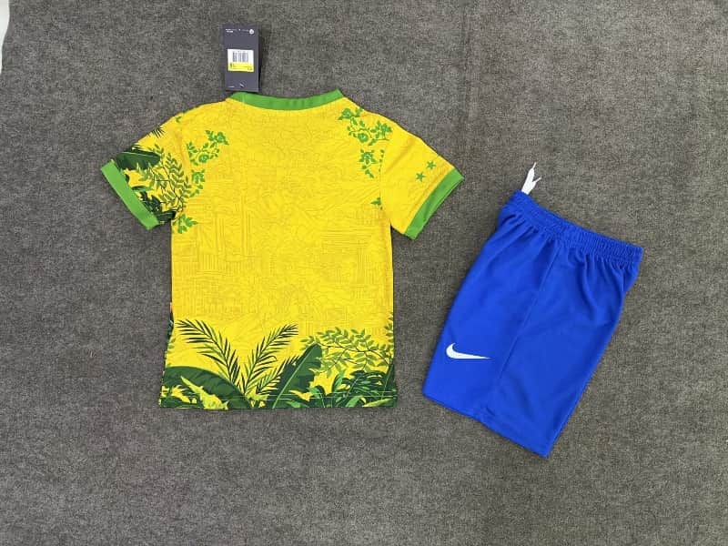 2026 Brazil Special Kids Soccer Jersey And Shorts