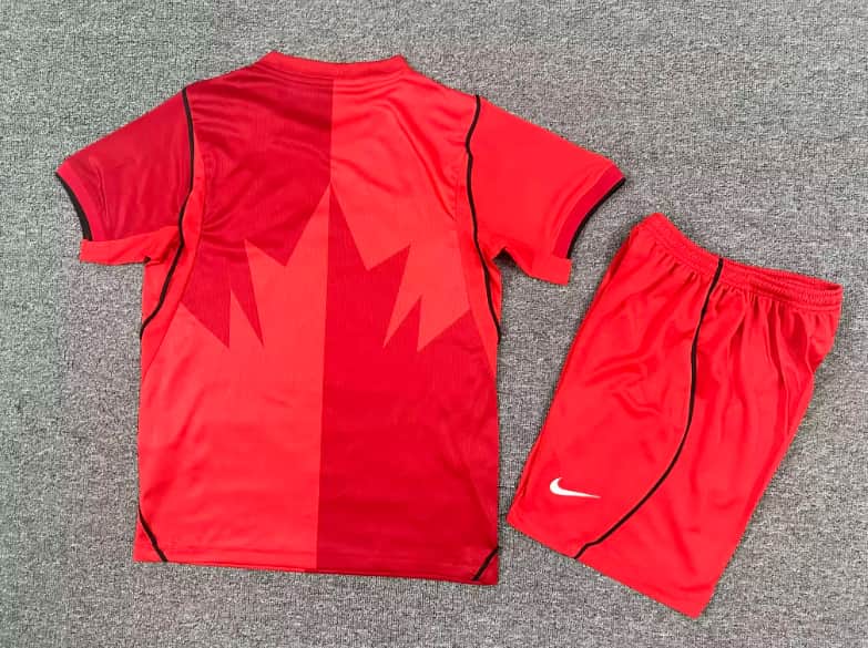 2026 Canada World Cup Home Kids Soccer Jersey And Shorts