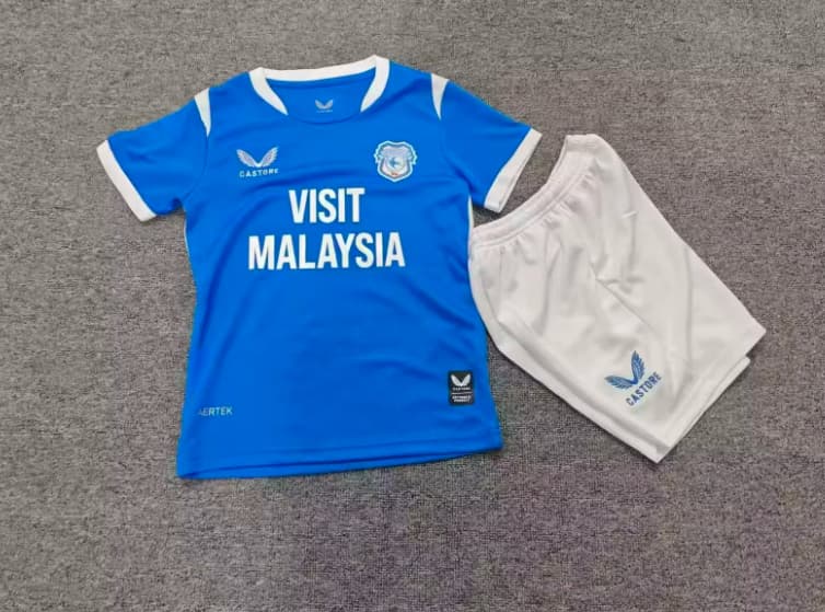 26/27 Cardiff City Home Kids Soccer Jersey And Shorts 26/27 Cardiff City Home Kids Soccer Jersey And Shorts