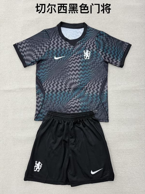 26/27 Chelsea Goalkeeper Black Kids Soccer Jersey And Shorts 26/27 Chelsea Goalkeeper Black Kids Soccer Jersey And Shorts