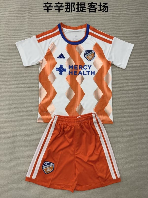 2026 Cincinnati Away Kids Soccer Jersey And Shorts