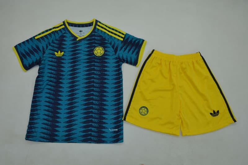 2026 Colombia World Cup Away Kids Soccer Jersey And Shorts 2026 Colombia World Cup Away Kids Soccer Jersey And Shorts
