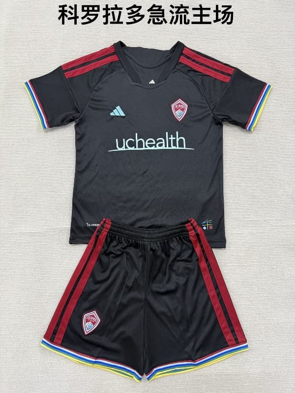 2026 Colorado Rapids Home Kids Soccer Jersey And Shorts