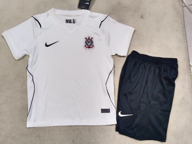 2026 Corinthians Home Kids Soccer Jersey And Shorts