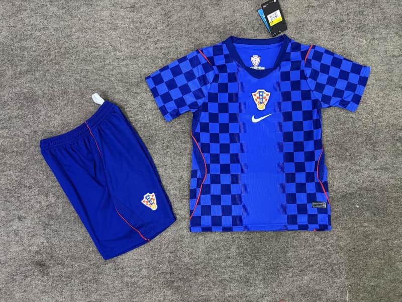 2026 Croatia World Cup Away Kids Soccer Jersey And Shorts 2026 Croatia World Cup Away Kids Soccer Jersey And Shorts