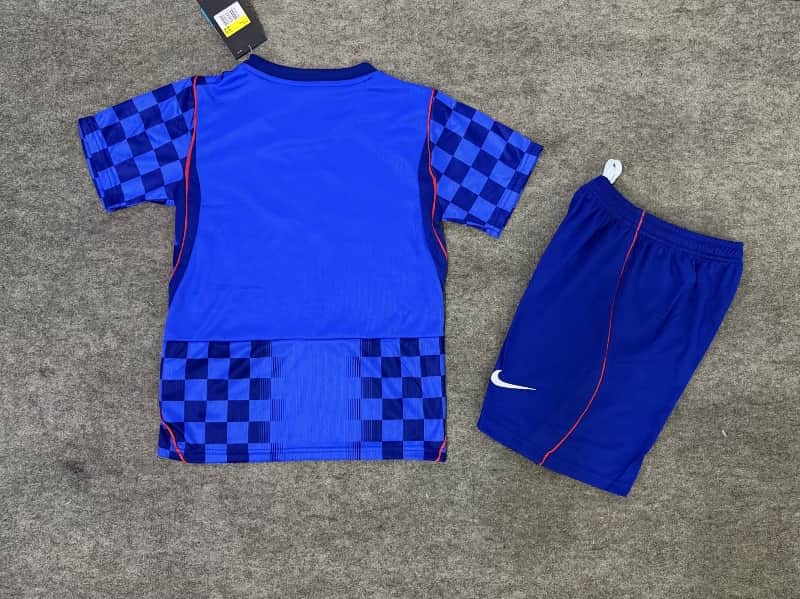 2026 Croatia World Cup Away Kids Soccer Jersey And Shorts