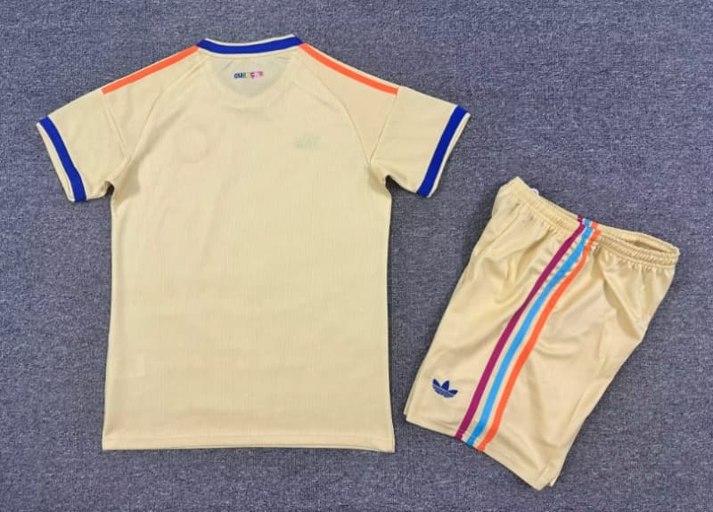 2026 Curacao World Cup Away Kids Soccer Jersey And Shorts