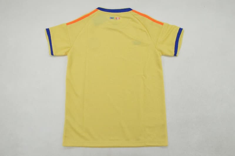 2026 Curacao World Cup Away Kids Soccer Jersey And Shorts