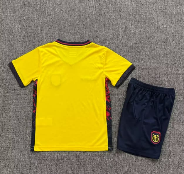 2026 Ecuador Home Kids Soccer Jersey And Shorts
