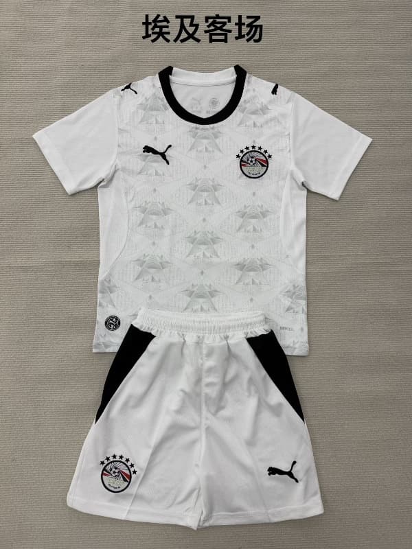 2026 Egypt World Cup Away Kids Soccer Jersey And Shorts 2026 Egypt World Cup Away Kids Soccer Jersey And Shorts
