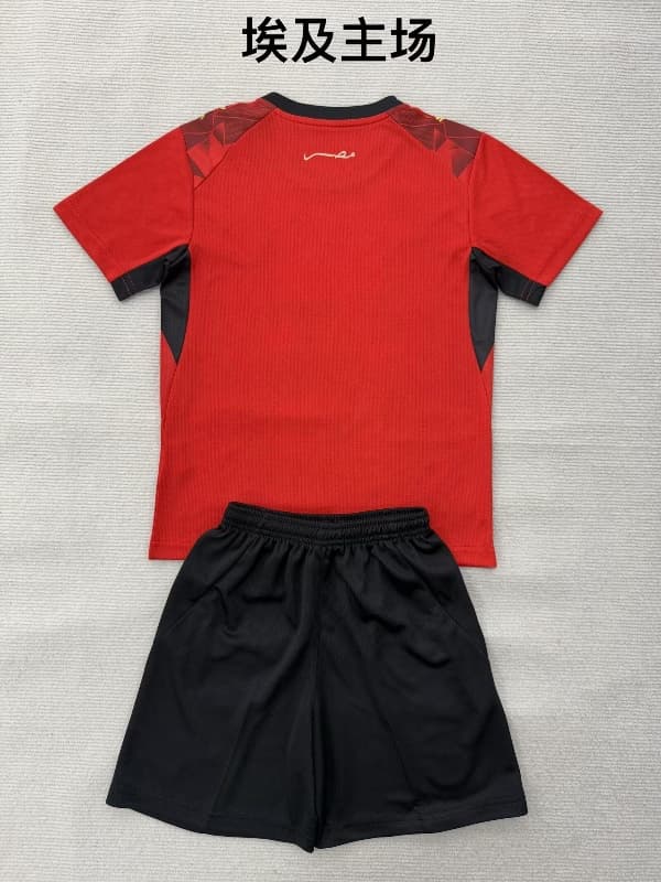 2026 Egypt World Cup Home Kids Soccer Jersey And Shorts