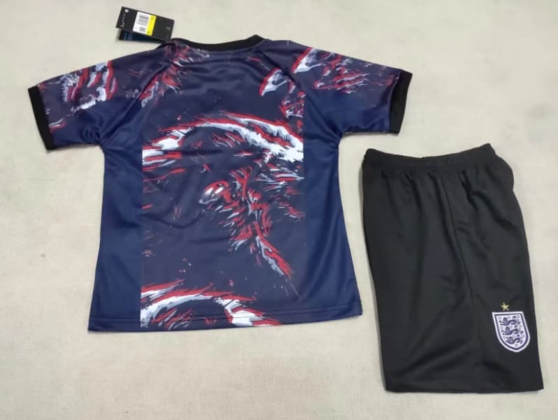 2026 England Goalkeeper Kids Soccer Jersey And Shorts