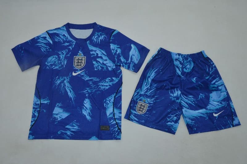 2026 England Goalkeeper Blue Kids Soccer Jersey And Shorts 2026 England Goalkeeper Blue Kids Soccer Jersey And Shorts