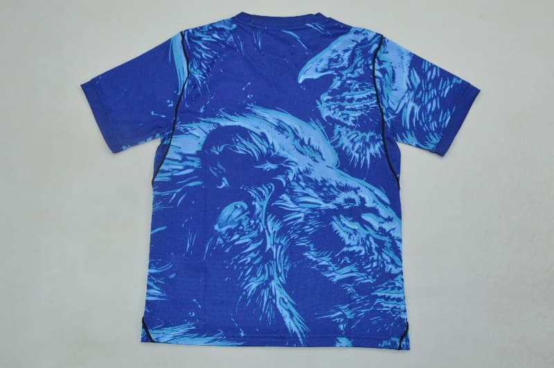 2026 England Goalkeeper Blue Kids Soccer Jersey And Shorts