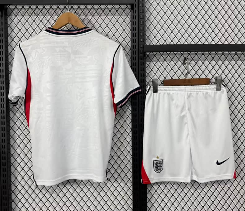 2026 England World Cup Home Kids Soccer Jersey And Shorts