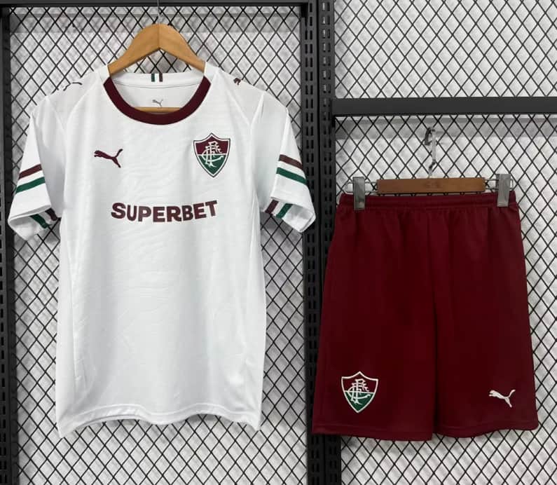 2026 Fluminense Away Kids Soccer Jersey And Shorts