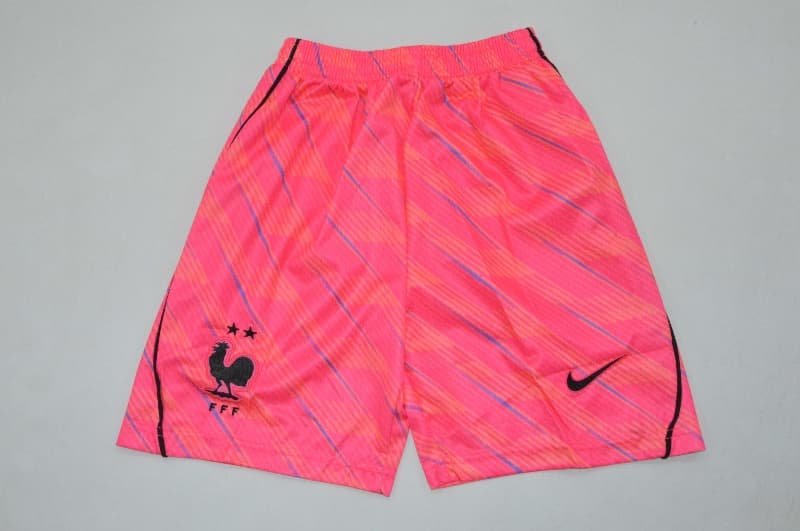 2026 France World Cup Goalkeeper Pink Kids Soccer Jersey And Shorts