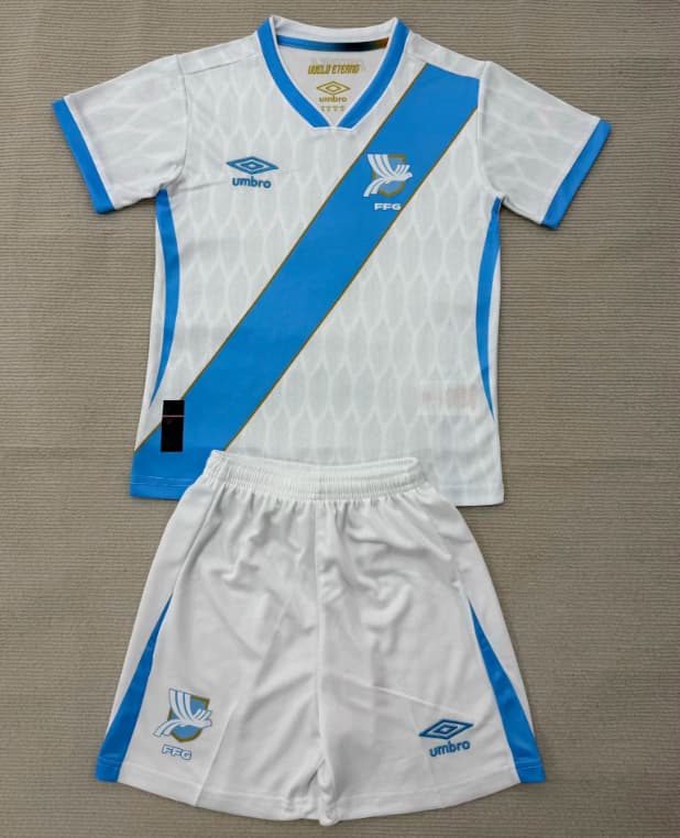 2026 Guatemala Home Kids Soccer Jersey And Shorts 2026 Guatemala Home Kids Soccer Jersey And Shorts