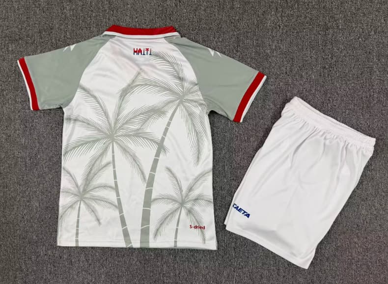 2026 Haiti Away Kids Soccer Jersey And Shorts