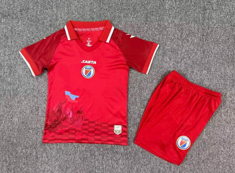 2026 Haiti Third Kids Soccer Jersey And Shorts