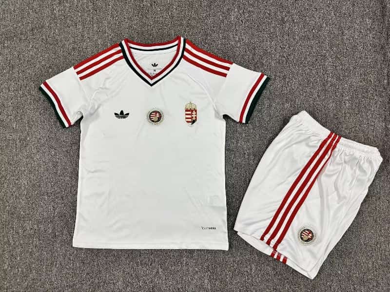 2026 Hungary Away Kids Soccer Jersey And Shorts