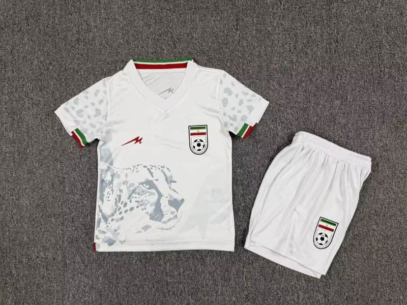 2026 Iran Home Kids Soccer Jersey And Shorts