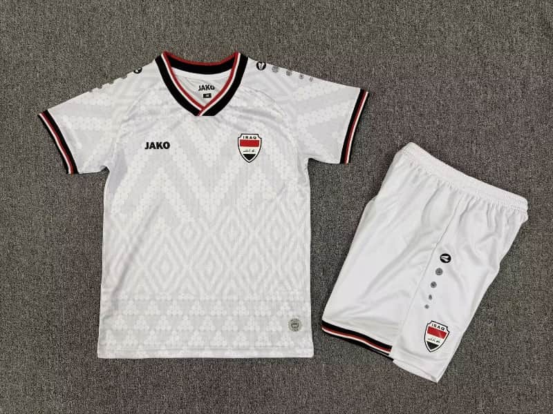 2026 Iraq Home Kids Soccer Jersey And Shorts