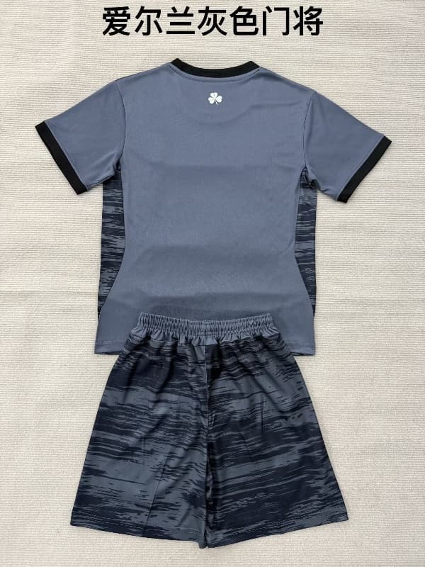 2026 Ireland Goalkeeper Grey Kids Soccer Jersey And Shorts