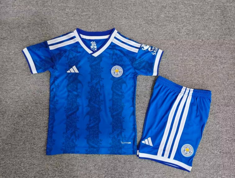 26/27 Leicester City Home Kids Soccer Jersey And Shorts