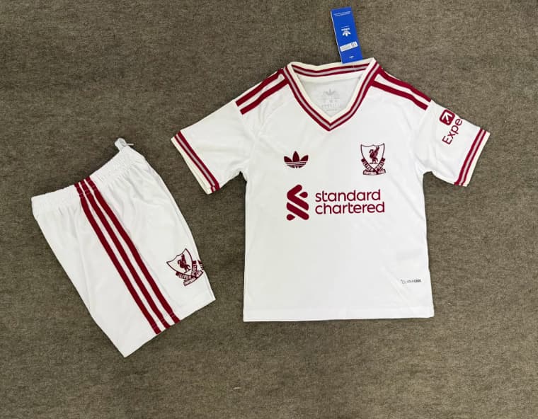 26/27 Liverpool Away Kids Soccer Jersey And Shorts (Leaked)
