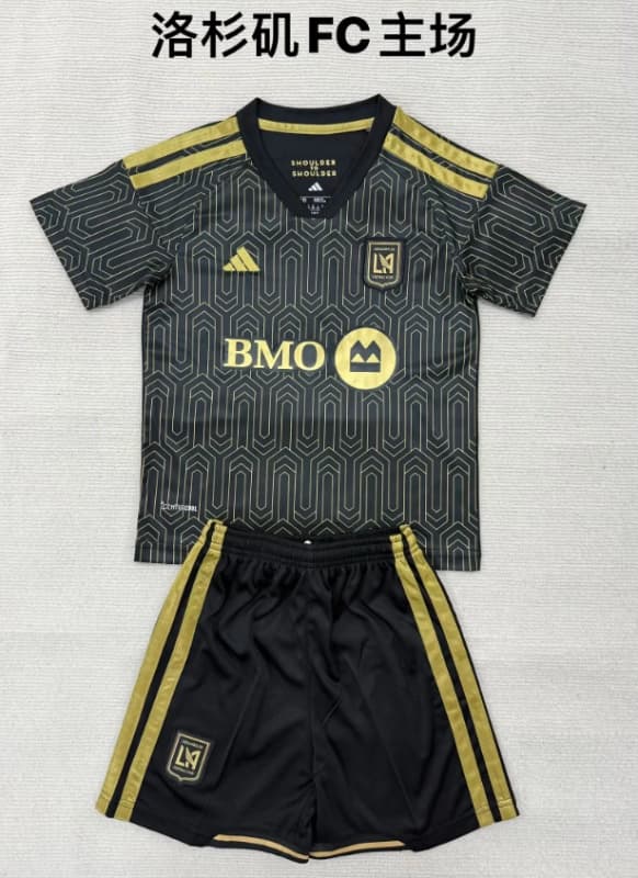 2026 Los Angeles FC Home Kids Soccer Jersey And Shorts