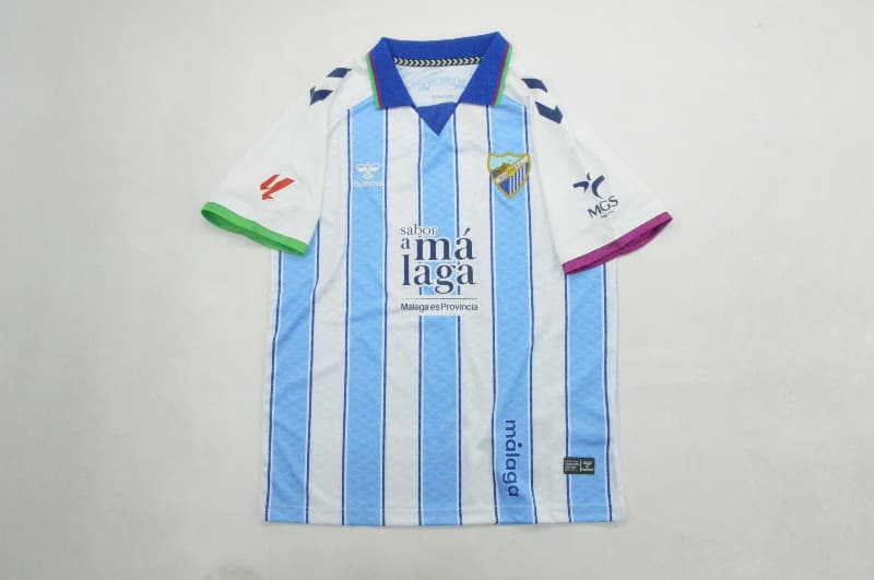 26/27 Malaga Home Kids Soccer Jersey And Shorts