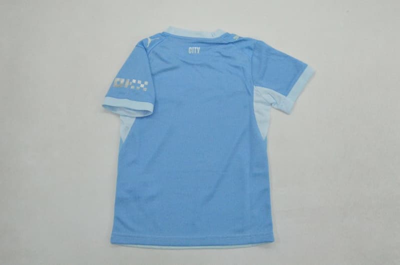 26/27 Manchester City Home Kids Soccer Jersey And Shorts (Leaked)