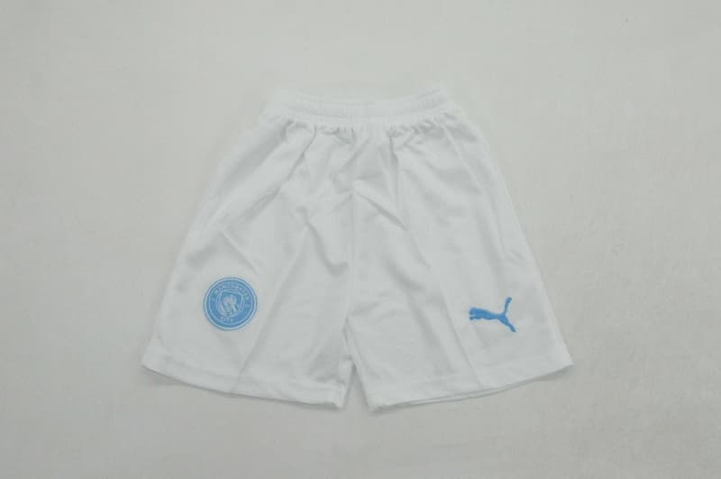 26/27 Manchester City Home Kids Soccer Jersey And Shorts (Leaked)