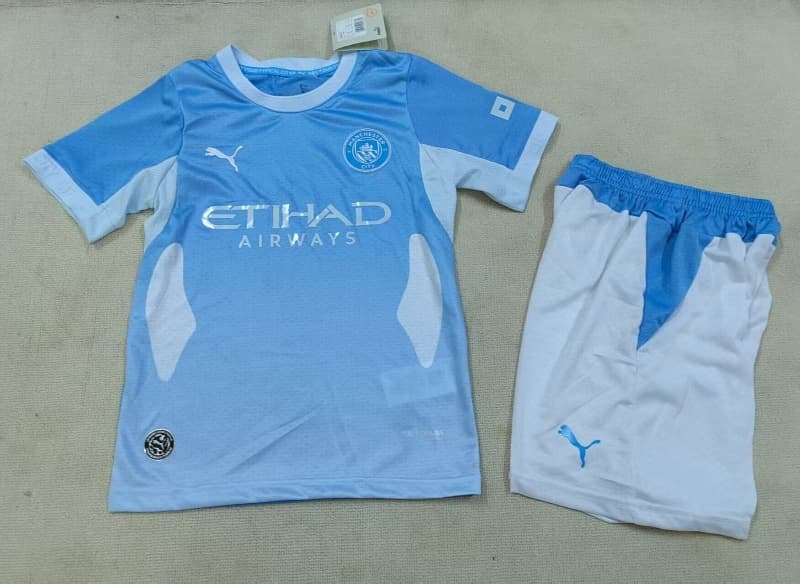 26/27 Manchester City Home Kids Soccer Jersey And Shorts (Player) Leaked 26/27 Manchester City Home Kids Soccer Jersey And Shorts (Player) Leaked