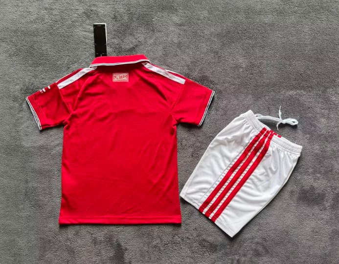 26/27 Manchester United Home Kids Soccer Jersey And Shorts (Leaked)