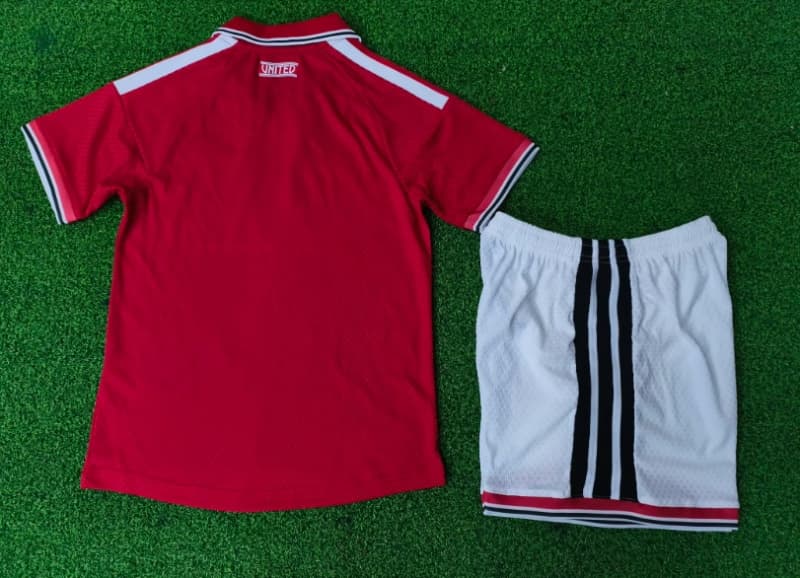 26/27 Manchester United Home Kids Soccer Jersey And Shorts (Player)Leaked