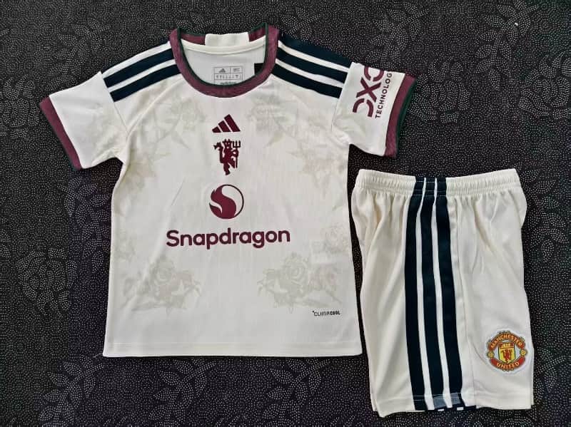 26/27 Manchester United Third Kids Soccer Jersey And Shorts (Leaked)
