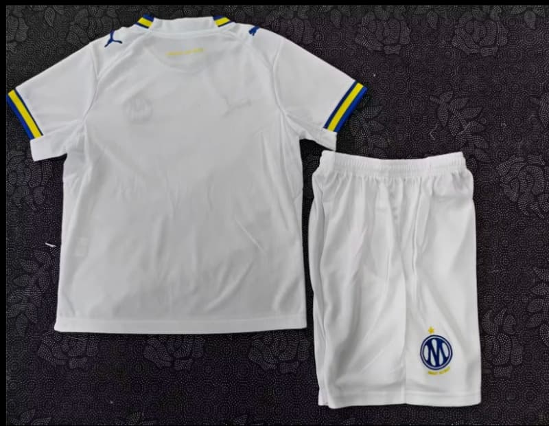 26/27 Marseilles Home Kids Soccer Jersey And Shorts