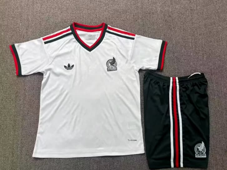 2026 Mexico Away Kids Soccer Jersey And Shorts