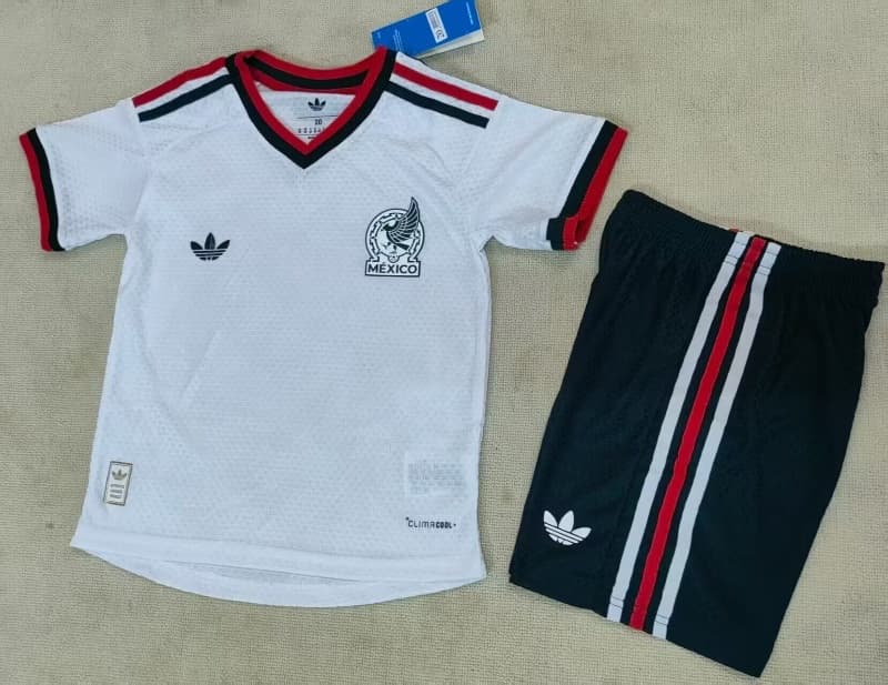 2026 Mexico Away Kids Soccer Jersey And Shorts (Player)