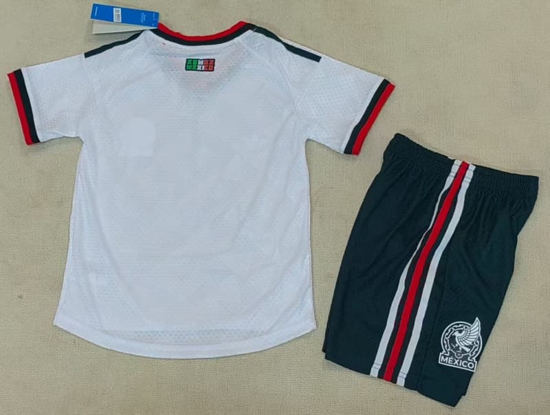 2026 Mexico Away Kids Soccer Jersey And Shorts (Player)