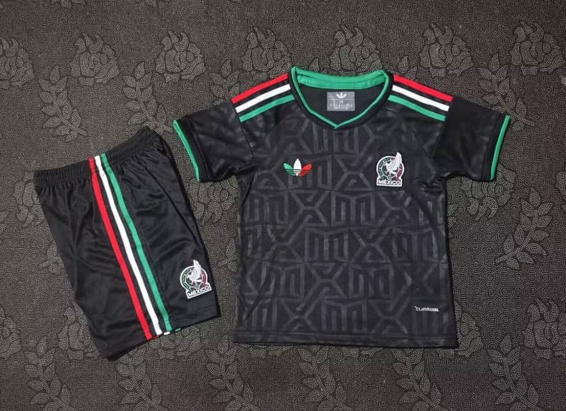 2026 Mexico Third Kids Soccer Jersey And Shorts