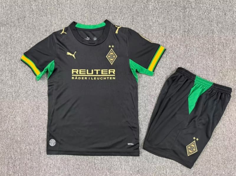 26/27 Monchengladbach Away Kids Soccer Jersey And Shorts