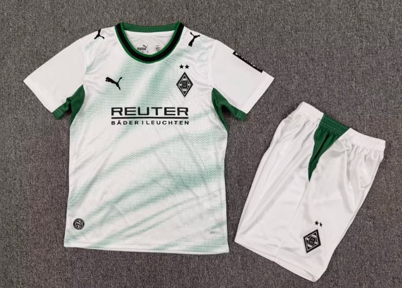 26/27 Monchengladbach Home Kids Soccer Jersey And Shorts