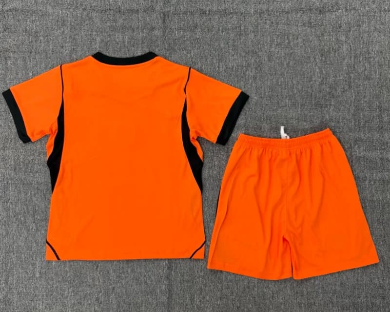 2026 Netherlands World Cup Home Kids Soccer Jersey And Shorts