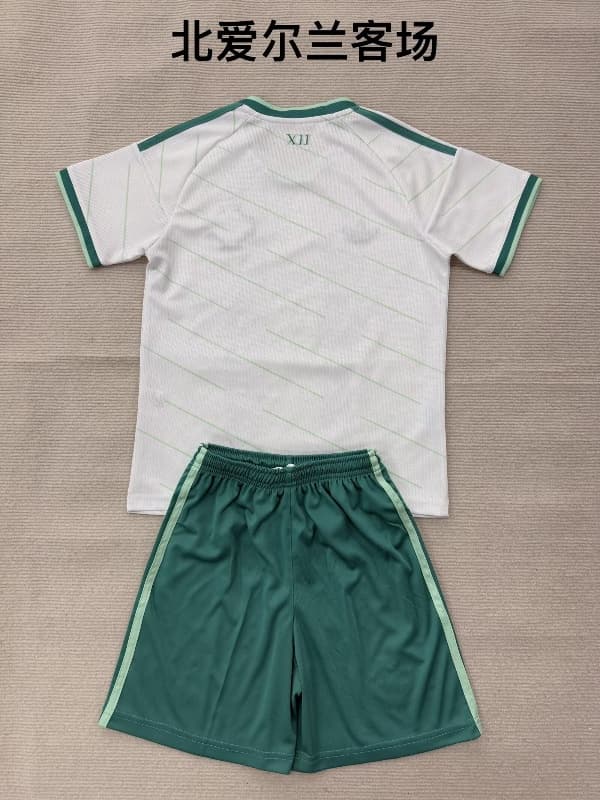 2026 Northern Ireland Away Kids Soccer Jersey And Shorts