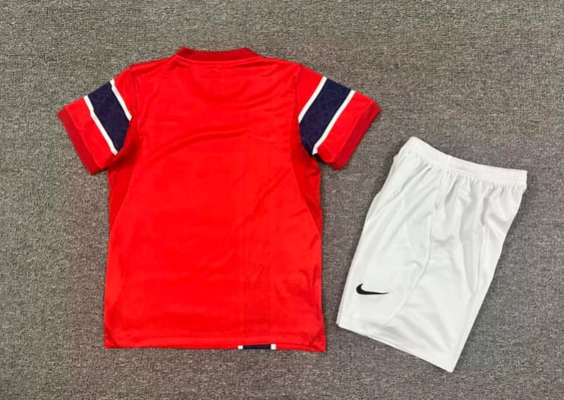 2026 Norway World Cup Home Kids Soccer Jersey And Shorts