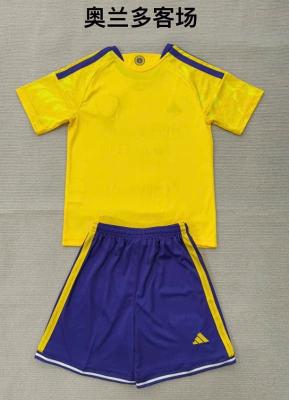 2026 Orlando City Away Kids Soccer Jersey And Shorts