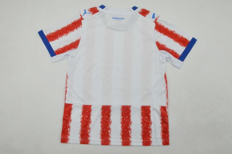 2026 Paraguay Home Kids Soccer Jersey And Shorts